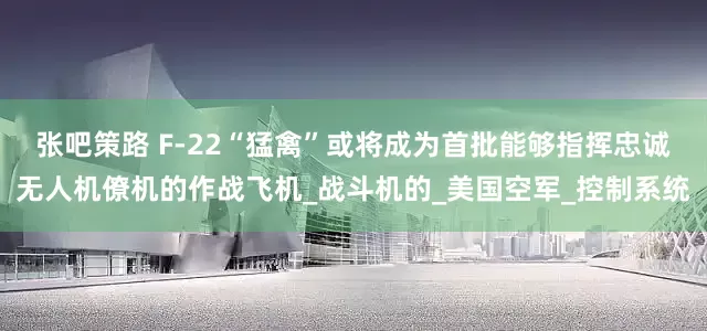 张吧策路 F-22“猛禽”或将成为首批能够指挥忠诚无人机僚机的作战飞机_战斗机的_美国空军_控制系统