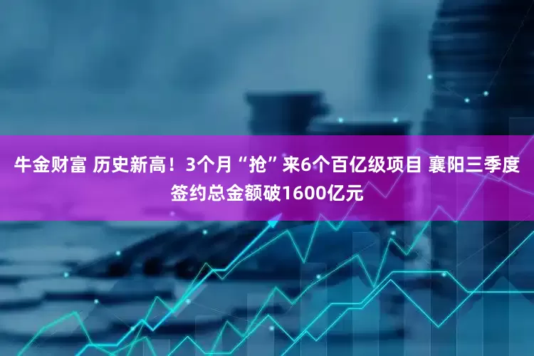 牛金财富 历史新高！3个月“抢”来6个百亿级项目 襄阳三季度签约总金额破1600亿元