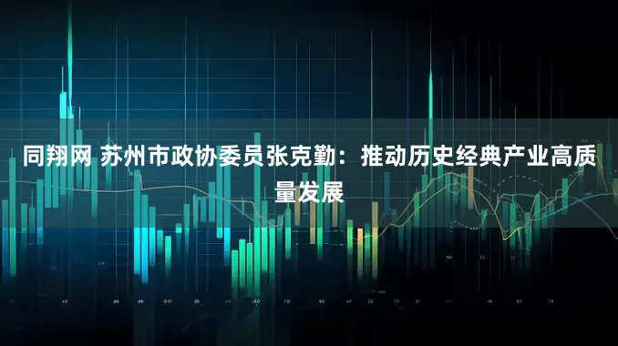 同翔网 苏州市政协委员张克勤：推动历史经典产业高质量发展